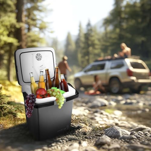 Glaciere Electrique Outtec 220v Voyage - Refrigerateur Camping Car, Glaciere Voiture Compression, 27L Voiture Campagne