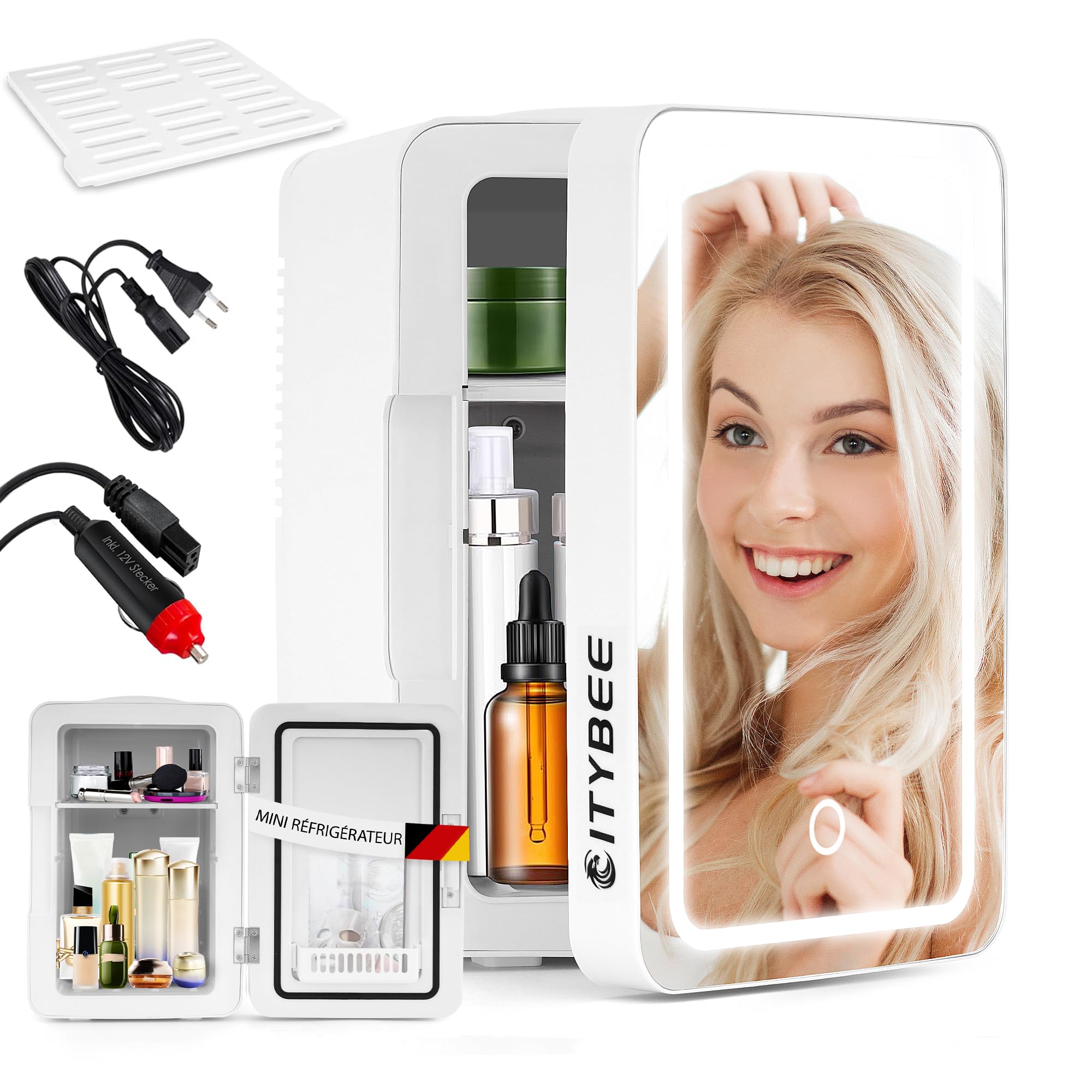 Mini Frigo Citybee Mini pour Chambre et Voiture, Silencieux et Portable (Blanc)  
Petit Frigo Citybee Mini 6L pour Voitu